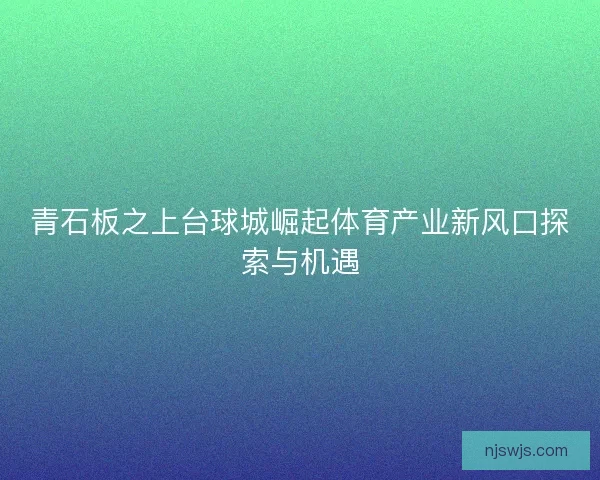 青石板之上台球城崛起体育产业新风口探索与机遇 青石板之上台球城崛起体育产业新风口探索与机遇